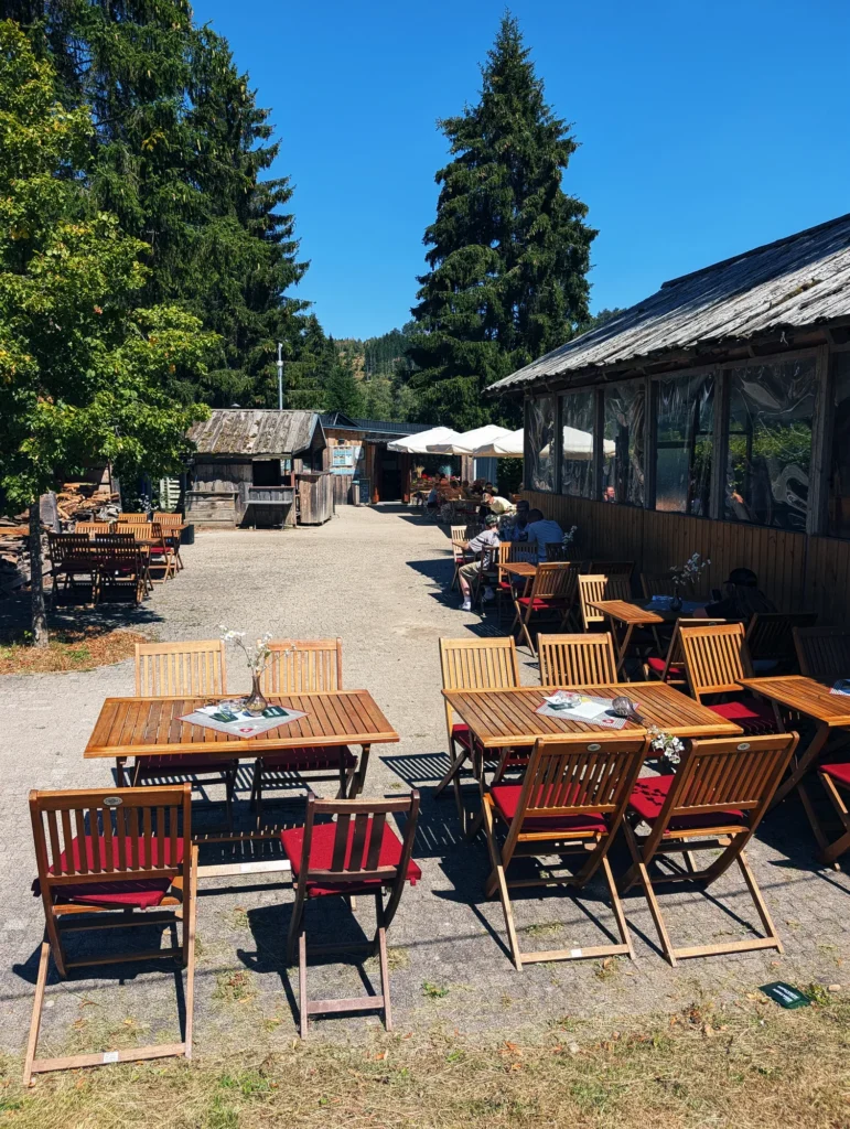 Terrasse des CampBistros im Naturcamp Meyersgrund