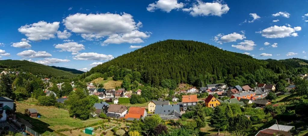 Panorama von Manebach im Thüringer Wald