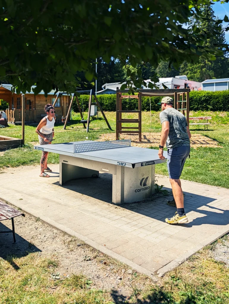 Tischtennis auf dem Campingplatz Meyersgrund